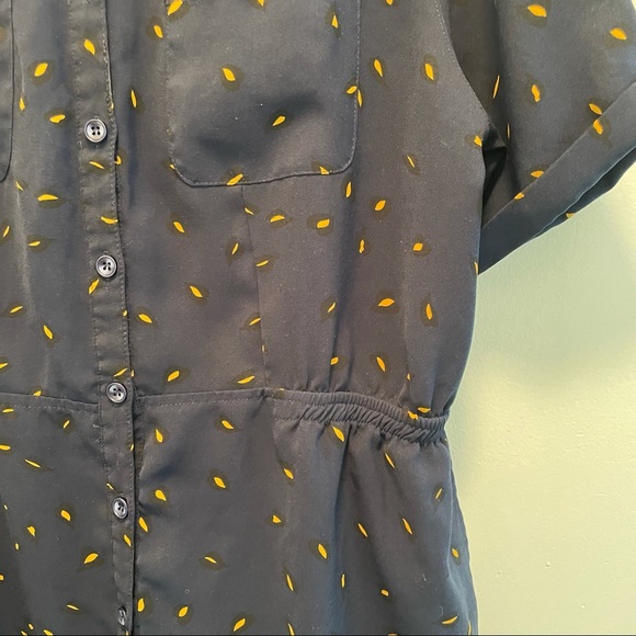 Mello Day navy and mustard romper - Picture 5 of 7